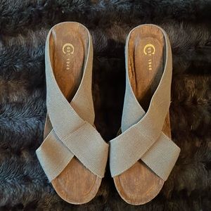 Super Comfortable Taupe Wedges from Cato